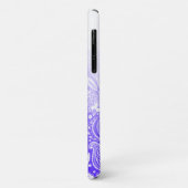 Witte florale paisley, blauw en wit ombre Case-Mate iPhone case (Achterkant/links)