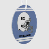 Witte Footballs helm | blauwe trui Ornament (voorkant)