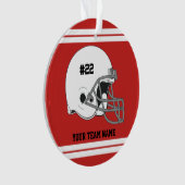 Witte Footballs helm | rode trui Ornament (voorkant)