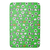 Witte footballs shirten badmat (Voorkant Verticaal)