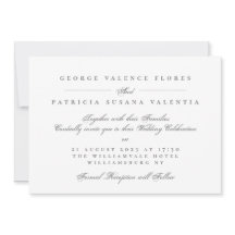 Witte formele kalligrafie Elegant Wedding Landscha