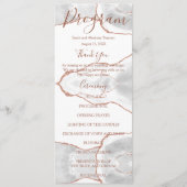 Witte formele minimalistische luxe trouwprogramma' menu (Voorkant)