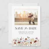 Witte Foto Boho Save The Date (Voorkant)