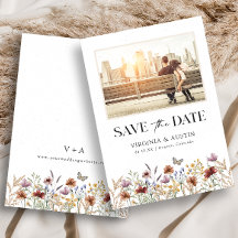 Witte Foto Boho Save The Date