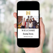 Witte foto business logo seminar welkom poster