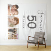 Witte foto, collage witte naam wandkleed (In Situ (horizontaal))