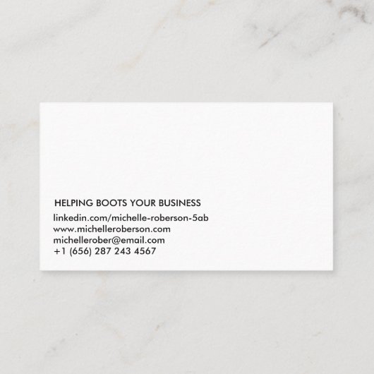 Witte foto en code reinigen visitekaartje (Achterkant)