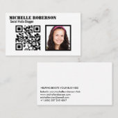 Witte foto en code reinigen visitekaartje (Voorkant / Achterkant)