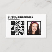 Witte foto en code reinigen visitekaartje (Voorkant)