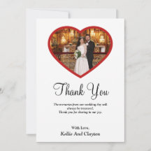 Witte foto in een hart Hartelijk dank