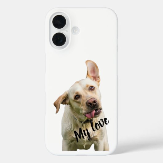 Witte foto minimalistische huisdierherdenking iPho Case-Mate iPhone Case (Achterkant)