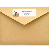 Witte foto trouwscript retouradres etiket