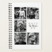 Witte Fotocollage en Monogram Planner (Voorkant)