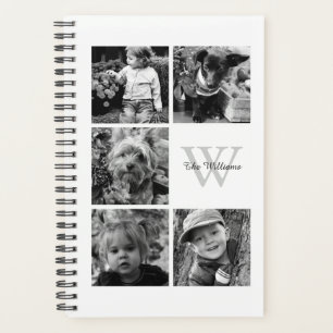 Witte Fotocollage en Monogram Planner