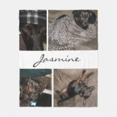 Witte fotocollage | Fleece Hondendeken Deken (Voorkant)