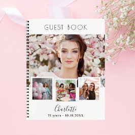 Witte fotocollage op jaarverjaardag van het gastbo notitieboek