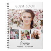 Witte fotocollage op jaarverjaardag van het gastbo notitieboek (Voorkant)