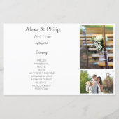 Witte Fotocollage Trouwprogramma (Voorkant)