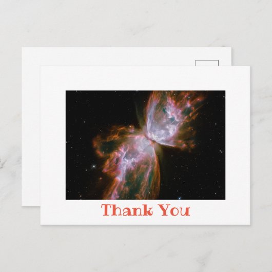 Witte fotokader Bedankt Briefkaart (Voorkant / Achterkant)