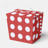 Witte fractale polka stippen Rood fractale achterg Bedankdoosjes (Achterkant)