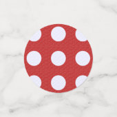 Witte fractale polka stippen Rood fractale achterg Confetti (Kleine voorkant)
