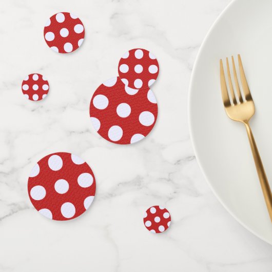 Witte fractale polka stippen Rood fractale achterg Confetti (Groep)
