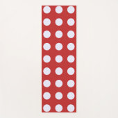 Witte fractale polka stippen Rood fractale achterg Yogamat (Voorkant)