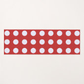 Witte fractale polka stippen Rood fractale achterg Yogamat (Voorkant (horizontaal))