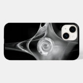 WITTE FRACTALE ROOS Case-Mate iPhone CASE (Achterkant (horizontaal))