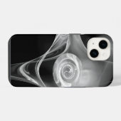 WITTE FRACTALE ROOS iPhone HOESJE (Achterkant horizontaal)