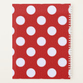 Witte fractals polka stippen rode fractals achterg planner (Achterkant)