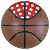 Witte fractals polka stippen Rood fractals achterg Basketbal (Rechts)
