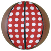 Witte fractals polka stippen Rood fractals achterg Basketbal (Verticaal)