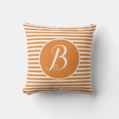 Witte frame monogram letter strepen kussen (Voorkant)