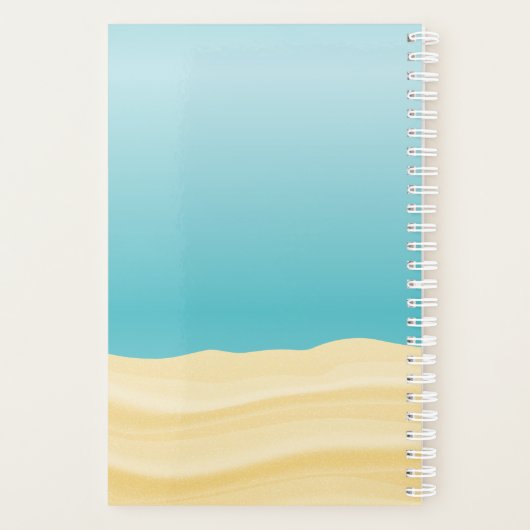Witte Frangipani-aanjager op blauwe, gepersonalise Planner (Achterkant)