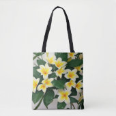 Witte Frangipani Bloemen Tote Bag (Voorkant)