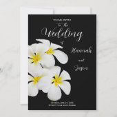 Witte Frangipani Bloemen, Tropisch, Bloemige Bruil Kaart (Voorkant)