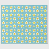 Witte Frangipani Bloemenpatroon Cadeaupapier (Vlak)