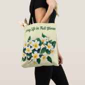 Witte Frangipani Waterverf Bloem Tote Bag (Dichtbij)