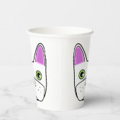 Witte Franse Bulldog Gezicht Papieren Bekers (Rechts)