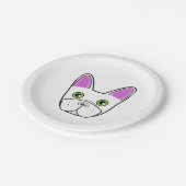 Witte Franse Bulldog Gezicht Papieren Bordje (Gekanteld)