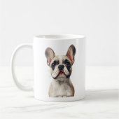 Witte Franse Bulldog Mok (Links)