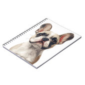 Witte Franse Bulldog Notitieboek (Linkerzijde)