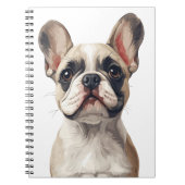 Witte Franse Bulldog Notitieboek (Voorkant)