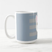 Witte Franse Bulldog, Stripes Koffiemok (Links)