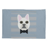 Witte Franse Bulldog, Stripes Kussensloop (Achterkant)