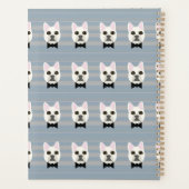 Witte Franse Bulldog, Stripes Planner (Achterkant)