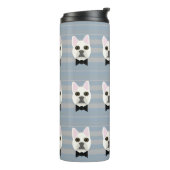 Witte Franse Bulldog, Stripes Thermosbeker (Gedraaid links)