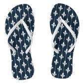 Witte Franse Damask Teenslippers (Voetbed)
