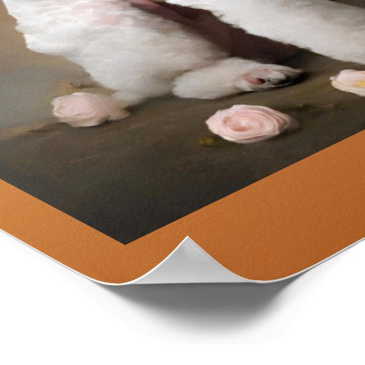 Witte Franse poedel Klassieke kunst Portret Poster (Hoek)